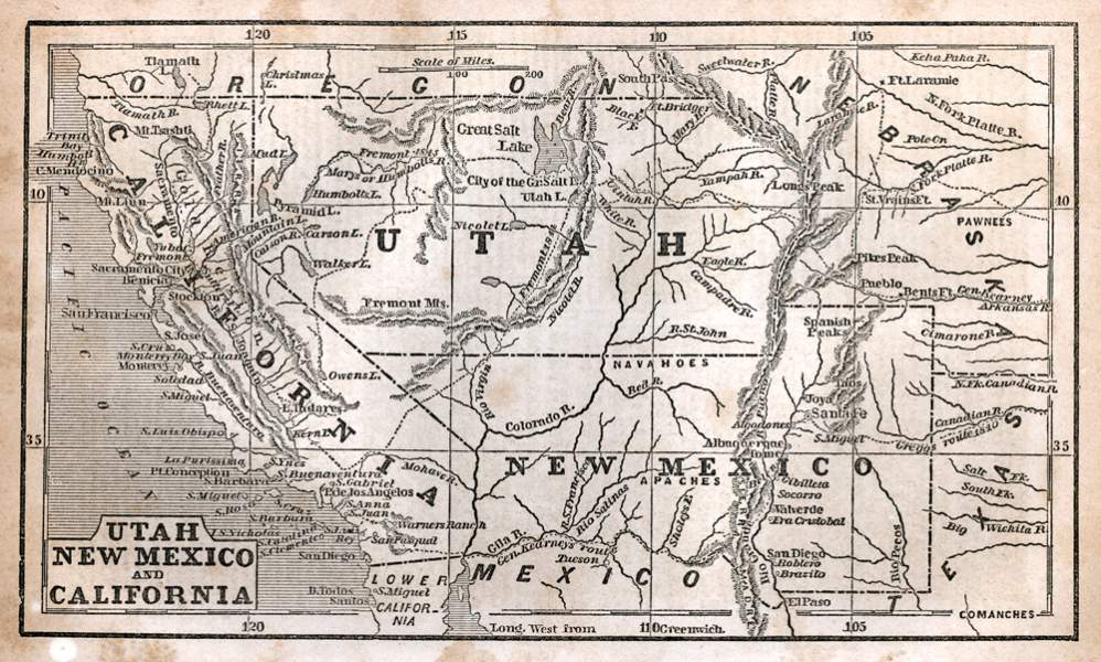 Utah, California, and New Mexico 1853