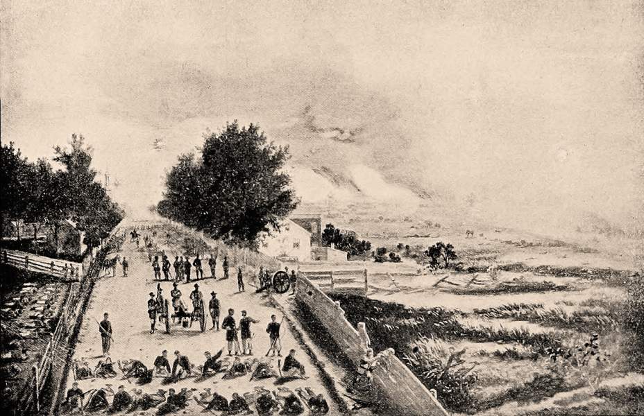 First Section, Philadelphia Light Artillery and elements of Twenty-Second New York N.G., Carlisle, Pennsylvania, July 1, 1863