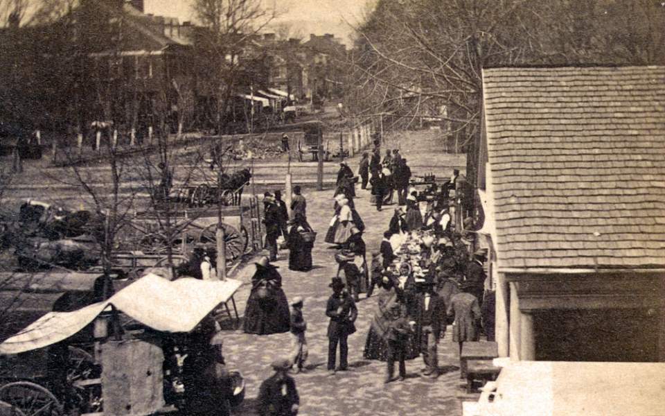 Central Square, Carlisle, Pennsylvania, 1860, detail