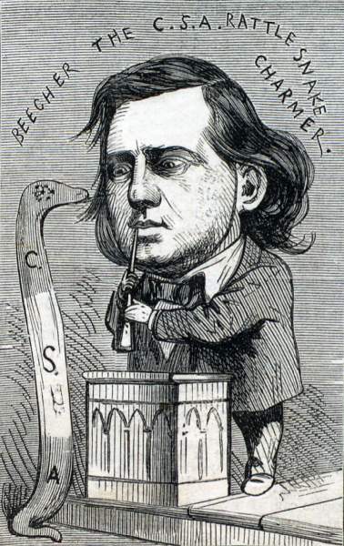 Henry Ward Beecher, April 1866, Thomas Nast cartoon