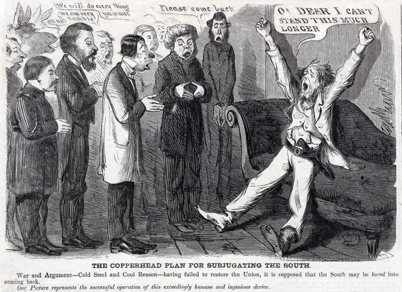 "The Copperhead Plan for Subjugating the South," October 22, 1864, political cartoon