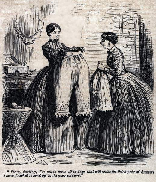 "Drawers For Soldiers," cartoon, November 22, 1862