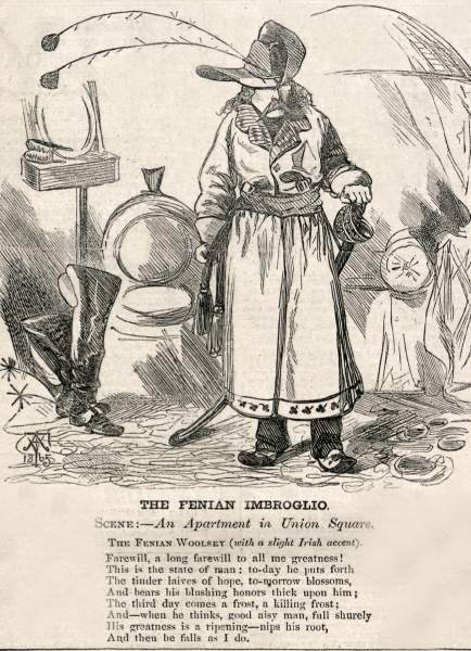 "The Fenian Imbroglio," cartoon, Harper's Weekly Magazine, January 13, 1866