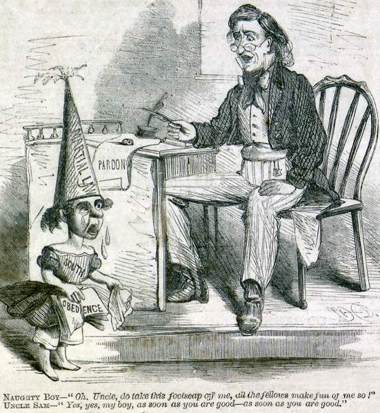 "Foolscap," cartoon, Frank Leslie's Illustrated Newspaper, January 13, 1866.