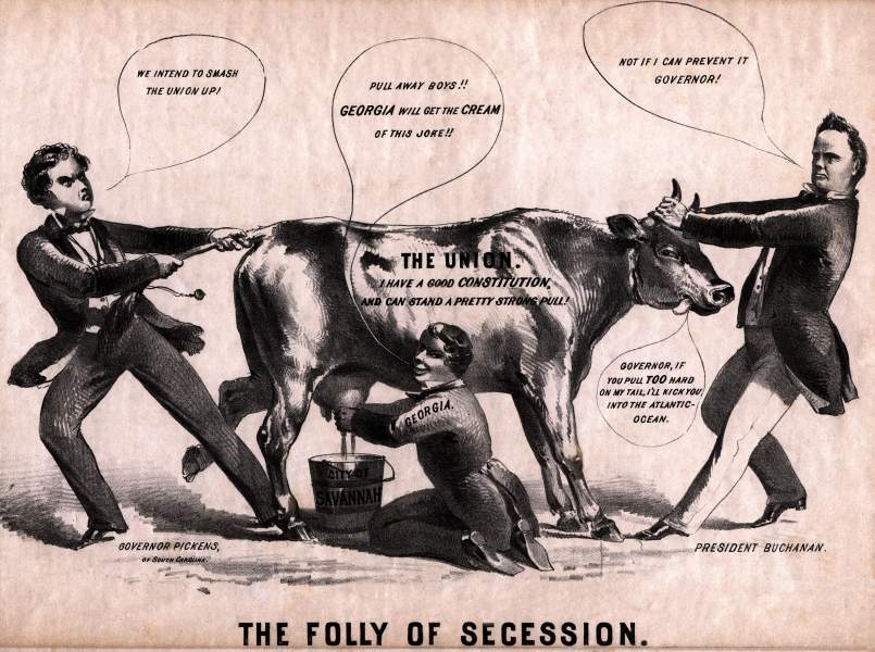"The Folly of Secession,” cartoon, 1860, zoomable image