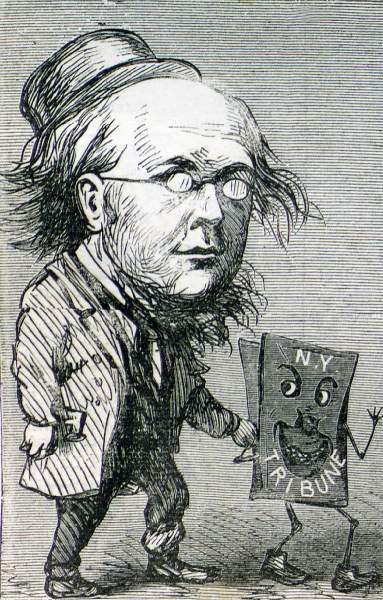 Horace Greeley, April 1866, Thomas Nast cartoon