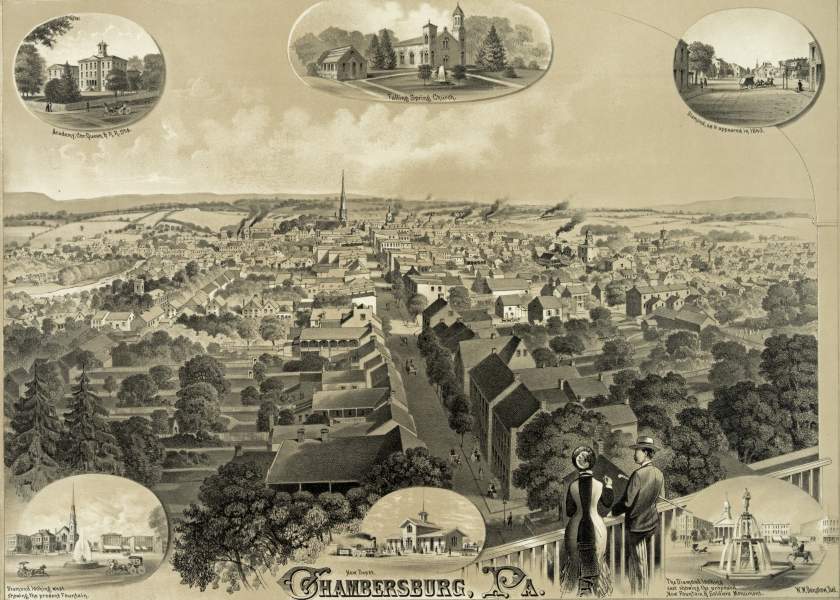 Chambersburg, PA, circa 1877, Zoomify