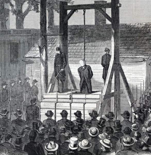 Execution of Champ Ferguson, Nashville, Tennessee, October 20, 1865, artist's impression, detail