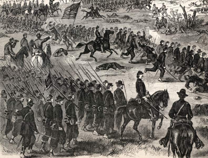 Battle of Champion Hill (Baker's Creek), May 16, 1863, artist's impression, detail