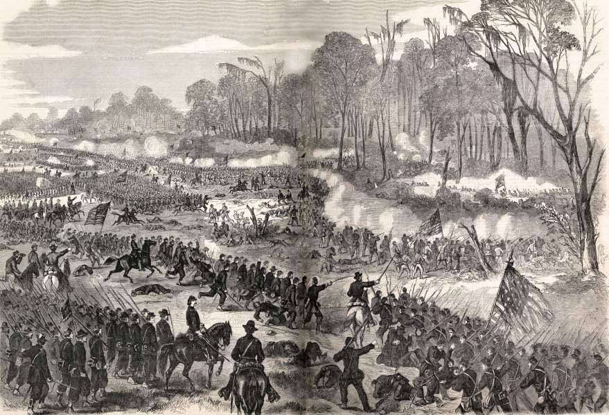 Battle of Champion Hill (Baker's Creek), May 16, 1863, artist's impression, zoomable image