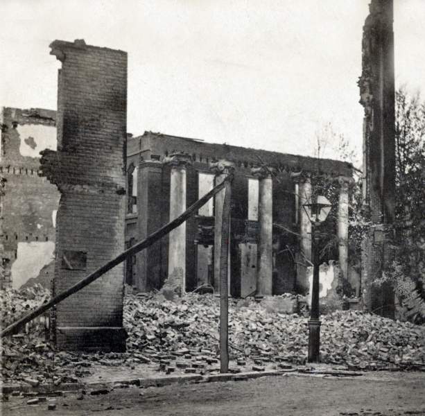 Ruins of the Franklin County Court House, Chambersburg, PA, circa 1864