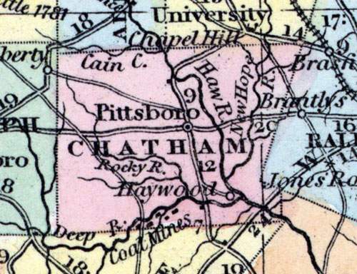 Chatham County, North Carolina, 1857 | House Divided