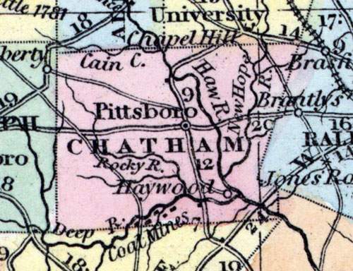 Chatham County, North Carolina, 1857