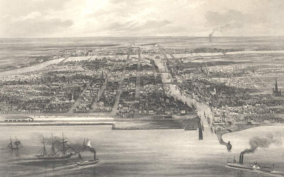 Chicago, Illinois, 1856, engraving