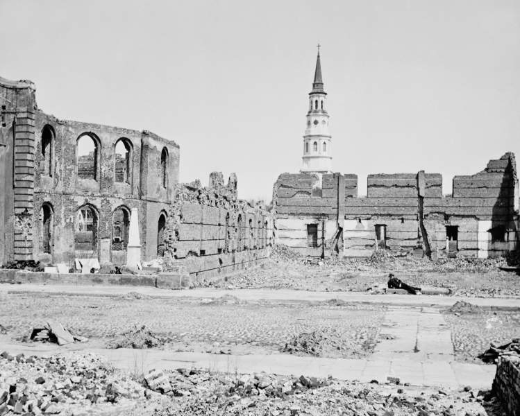 Ruins of Secession Hall, Charleston, South Carolina, April 1865, zoomable image