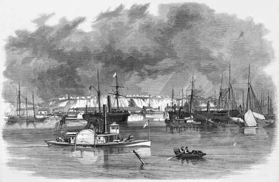 City Point, Virginia, September, 1864, artist's impression, zoomable image