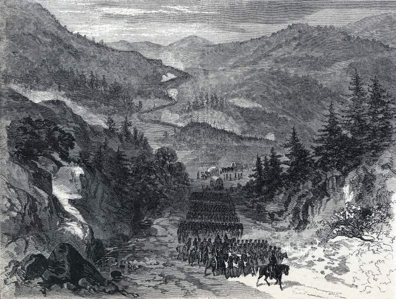 Union Forces occupy the Cumberland Gap, Tennessee, September 9, 1863, artist's impression, zoomable image