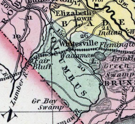 Columbus County, North Carolina, 1857