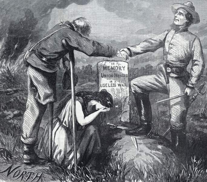 "Compromise With the South," September 1864, Thomas Nast, Harper's Weekly, detail