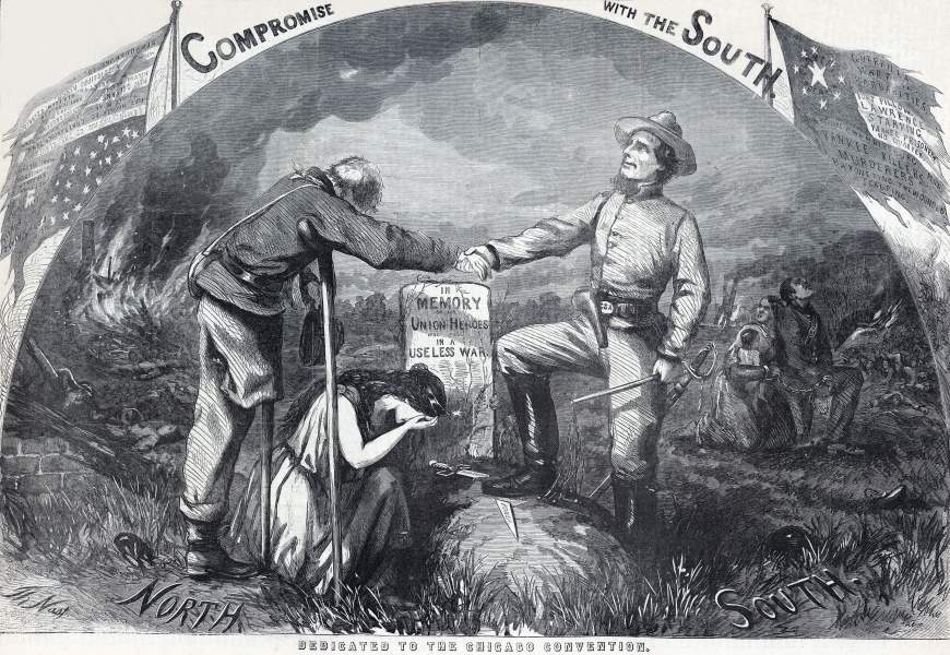 "Compromise With the South," September 1864, Thomas Nast, Harper's Weekly, zoomable image
