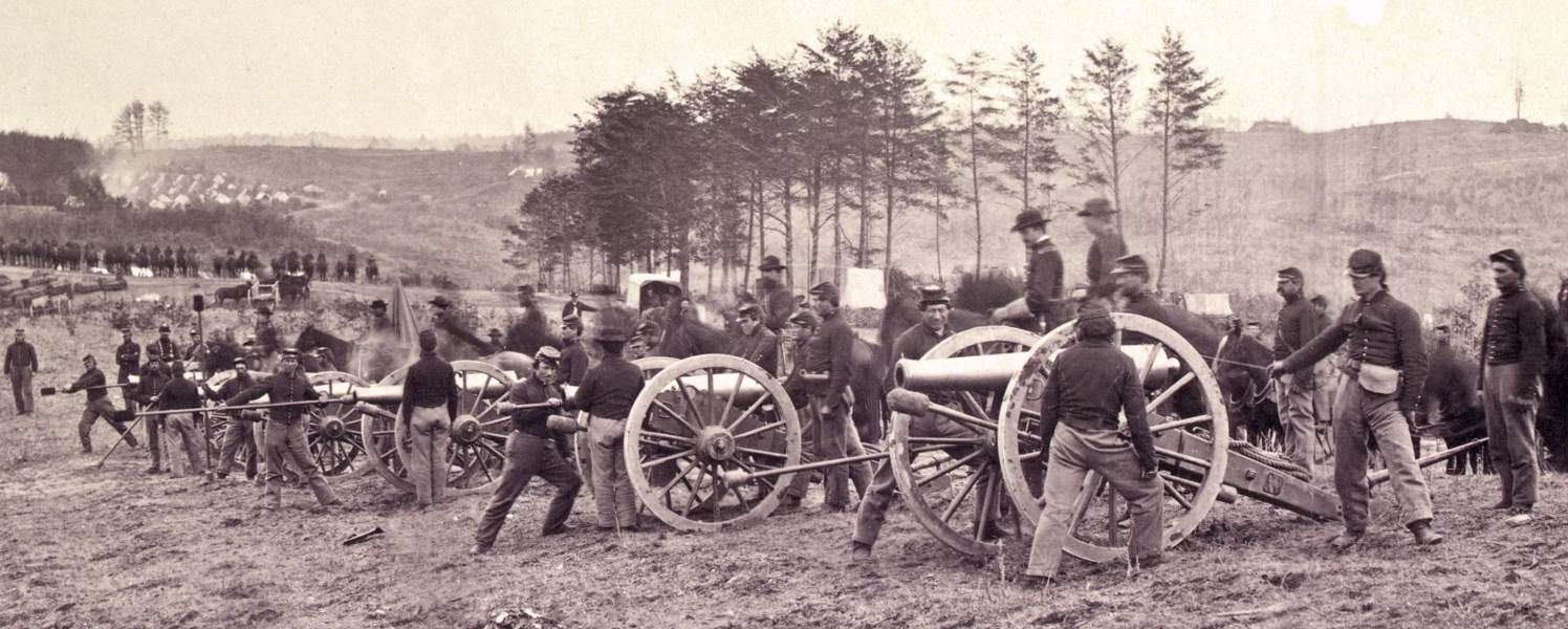 Battery of Connecticut Artillery, near Fredericksburg, Virginia, May 2, 1863, zoomable image