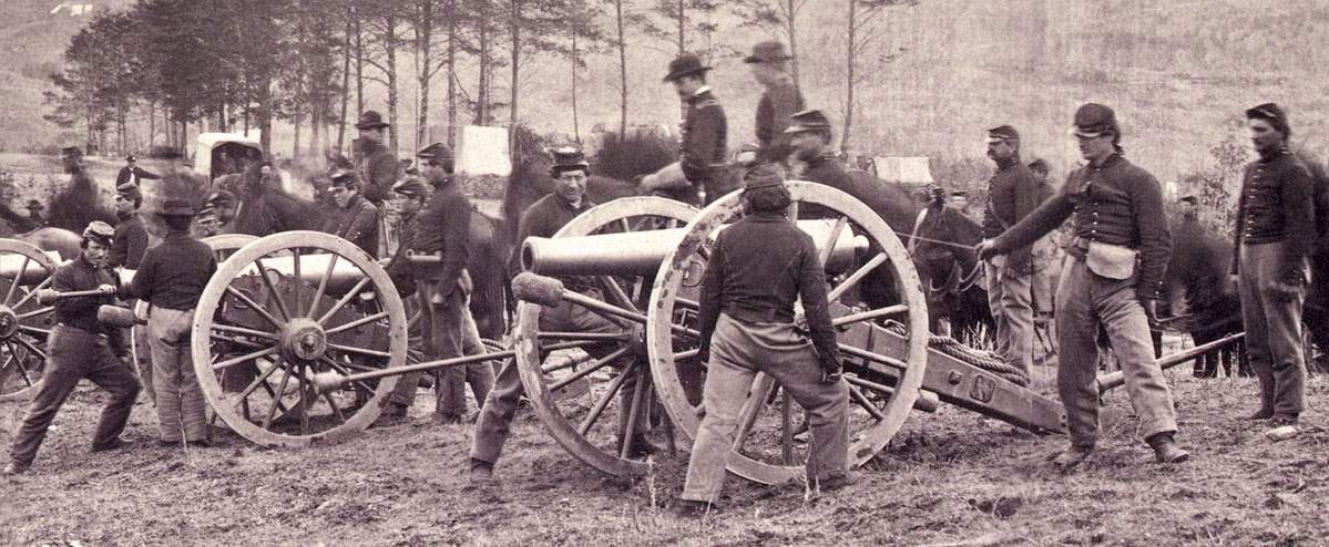 Battery of Connecticut Artillery, near Fredericksburg, Virginia, May 2, 1863, detail
