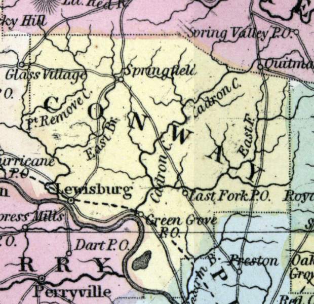 Conway County, Arkansas, 1857