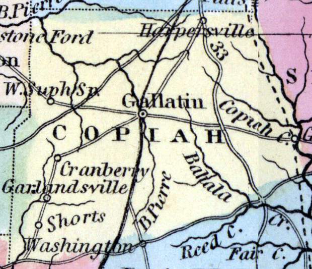 Copiah County, Mississippi, 1857