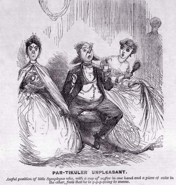 "Par-Tikular Unpleasant," cartoon, Frank Leslie's Illustrated Newspaper, March 17, 1866.
