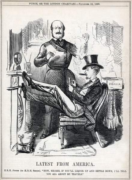 “Latest from America,” cartoon, November 10, 1860