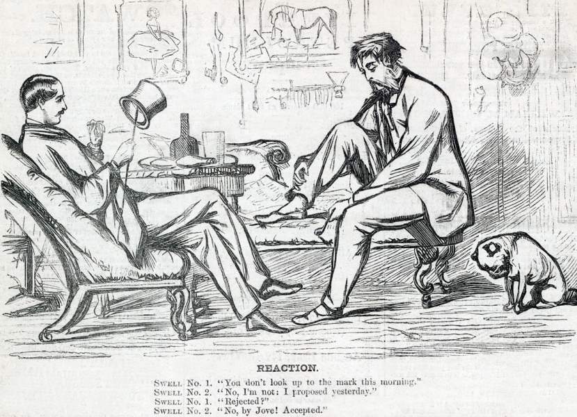 "Reaction," January 28, 1865, cartoon, Harper's Weekly Magazine