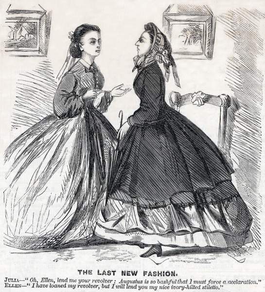 "The Last New Fashion," cartoon, Frank Leslie's Illustrated, September 16, 1865