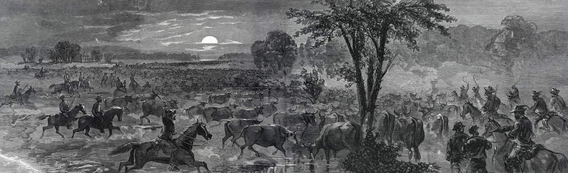 The "Beefsteak Raid," Prince George County, Virginia, September, 1864, artist's impression, zoomable image