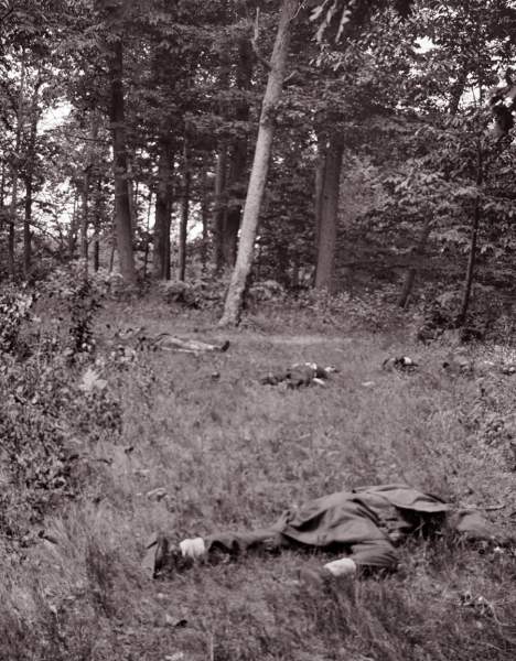 Battle dead at First Bull Run, July 1861, photograph