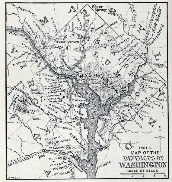 Defenses of Washington, D.C., 1864, Battle Map