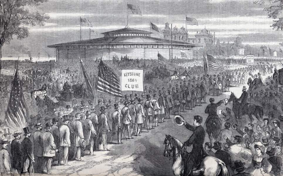 Democratic National Convention, Chicago, Illinois, August, 1864, artist's impression, detail