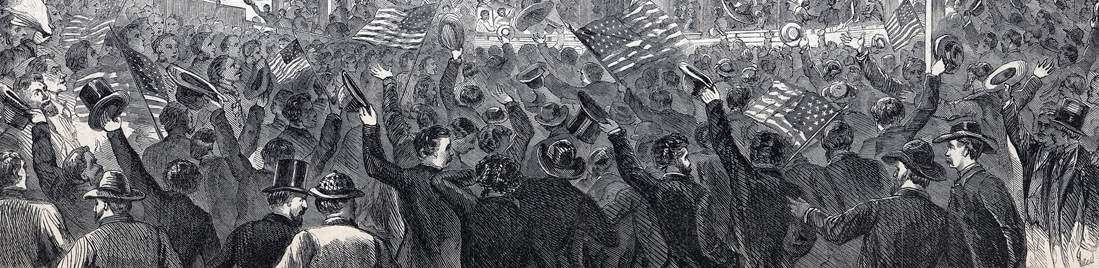 Nomination of McClellan, Democratic Convention, Chicago, Illinois, August, 1864, artist's impression, further detail