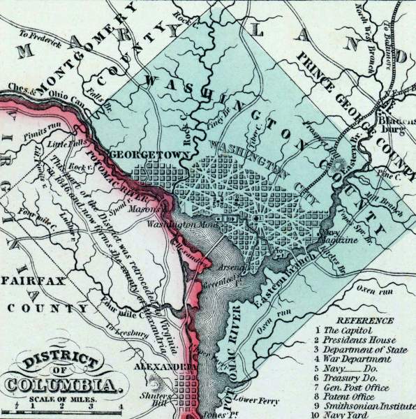 District of Columbia, 1857, zoomable map