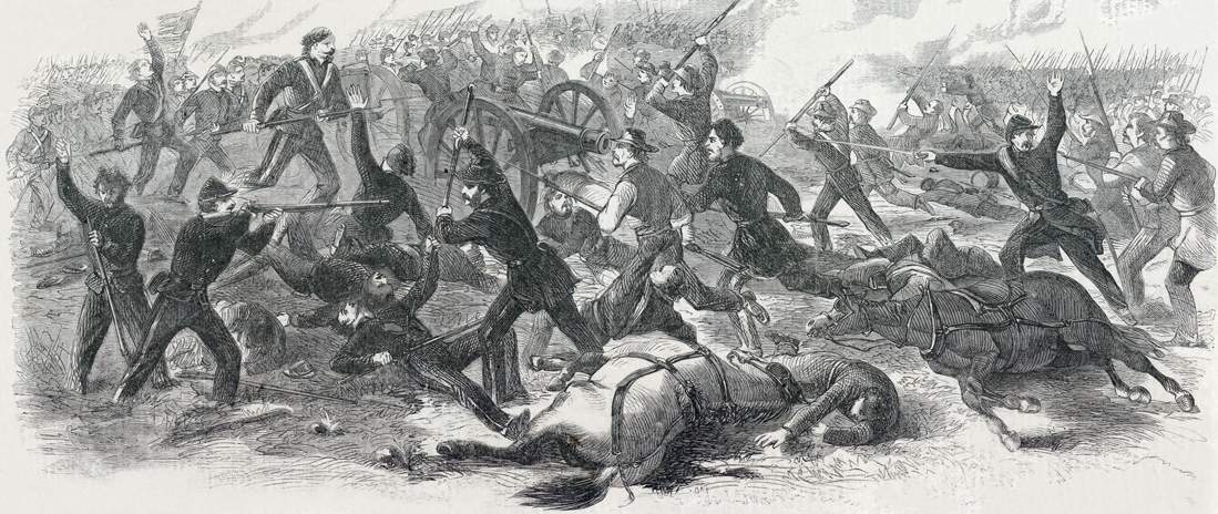 Hand to Hand Combat at Fort Donelson, Tennessee, February 1862, artist's impression