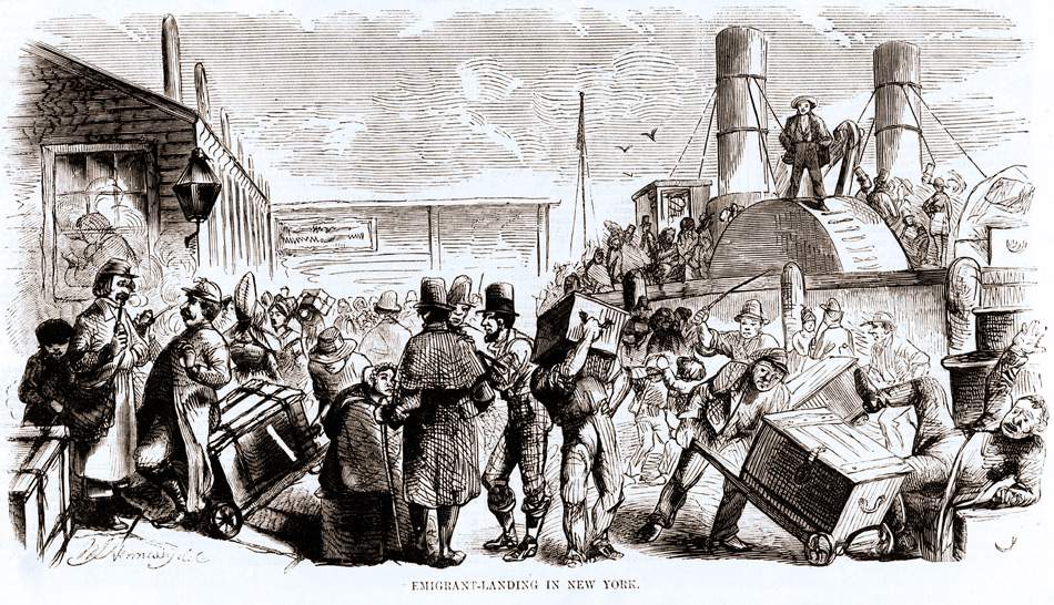 Immigrants Landing in New York, 1858