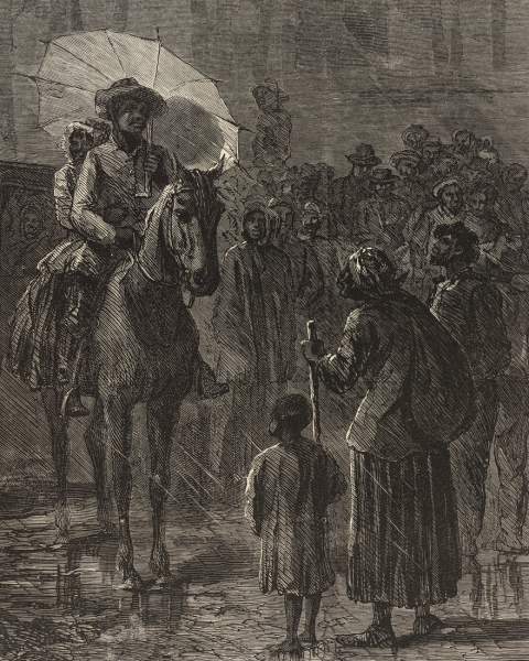 "Negroes Escaping Out of Slavery," Alfred R. Waud, Harper's Weekly, May 1864, further detail