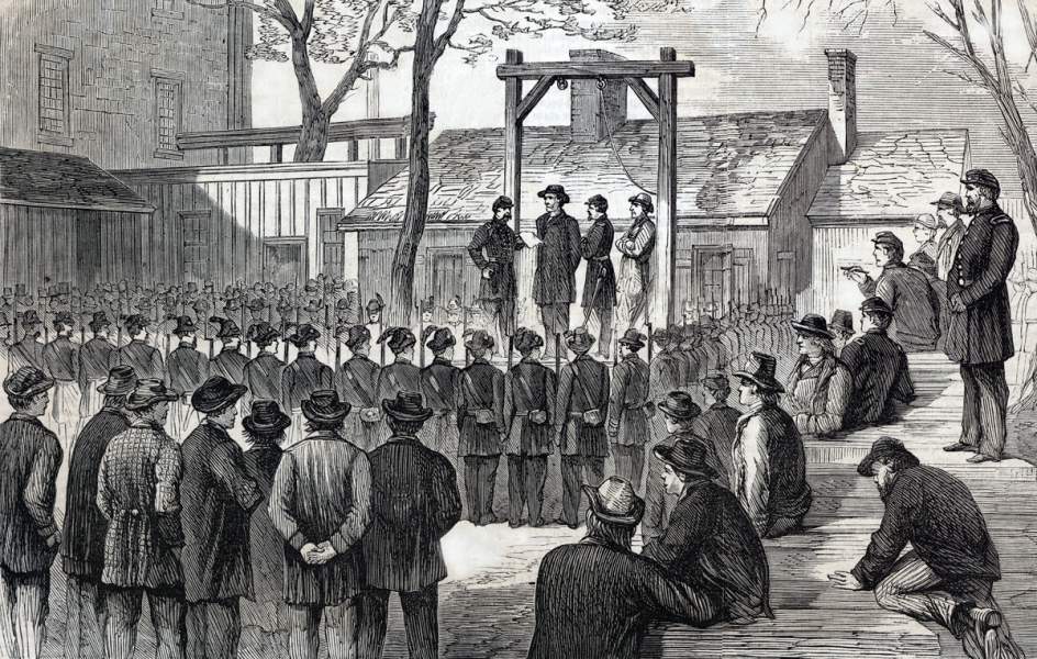 Execution of Champ Ferguson for war crimes, Nashville, Tennessee, October 20, 1865, artist's impression