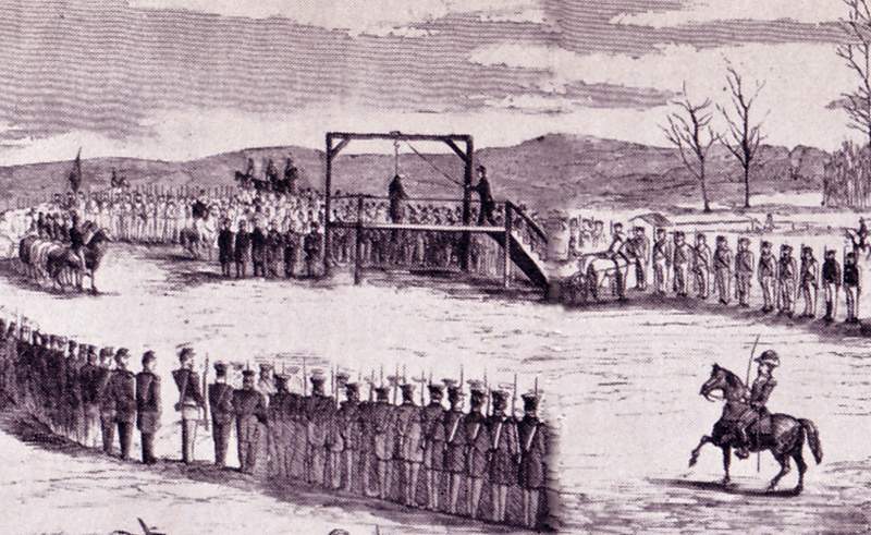 The Execution of John Brown, December 2, 1859, detail