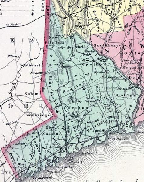 Fairfield County, Connecticut, 1857
