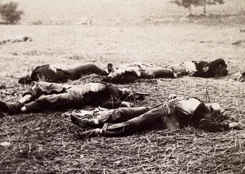 Union dead at Gettysburg, first day, July 1863