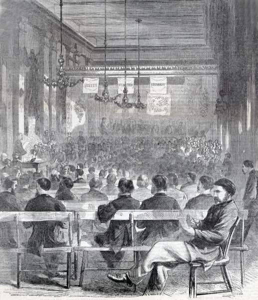 The Fenian Congress, Philadelphia, Pennsylvania, October 16, 1865, artist's impression