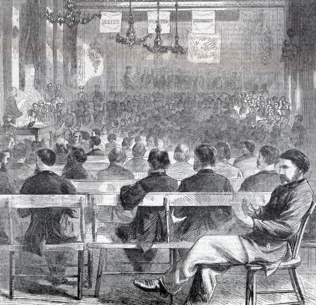 The Fenian Congress, Philadelphia, Pennsylvania, October 16, 1865, artist's impression, detail