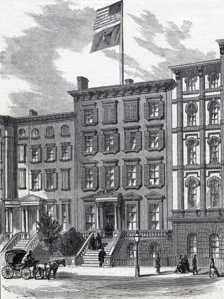 New York City Headquarters of the Fenian Brotherhood, December 1865, artist's impression