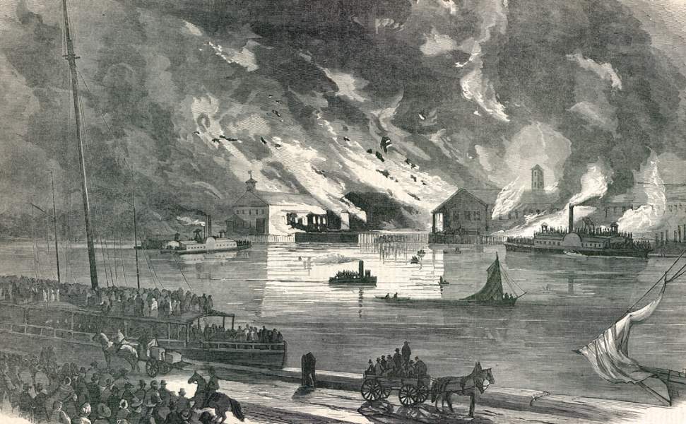 Fire in East Albany, New York, July 5, 1861, detail