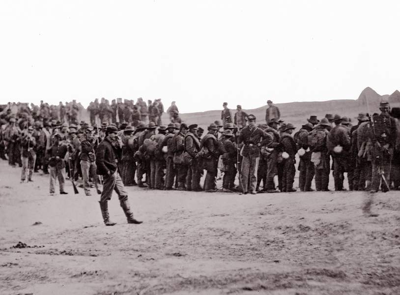 Confederate prisoners captured at the Battle of Five Forks, April, 1865